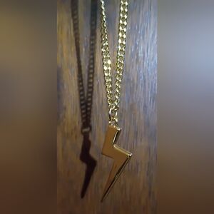 Gold Lightning Bolt Necklace